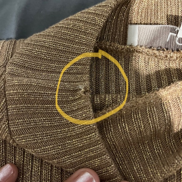 NWT ANN TAYLOR LOFT GOLD SWEATER - Picture 3 of 4